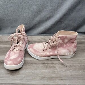 NOBULL High-Top Trainer Shoes Mens Size 11 Pink Tie Dye Canvas Sneakers